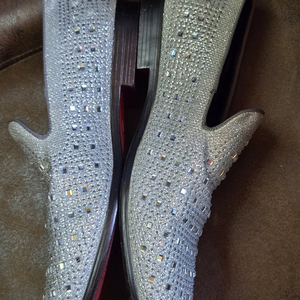 Royal Metallic Glitter Men Size 8 Dress Shoes‎ for Wedding, Prom